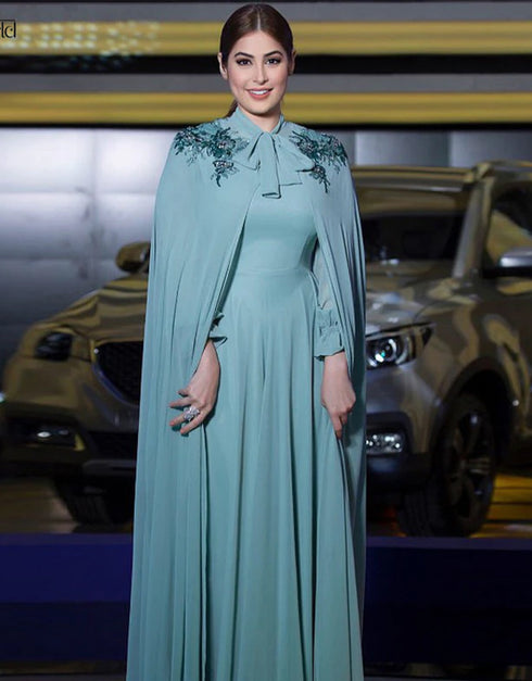 Chiffon Appliques Islamic Dubai Saudi Arabic Long Elegant Dress